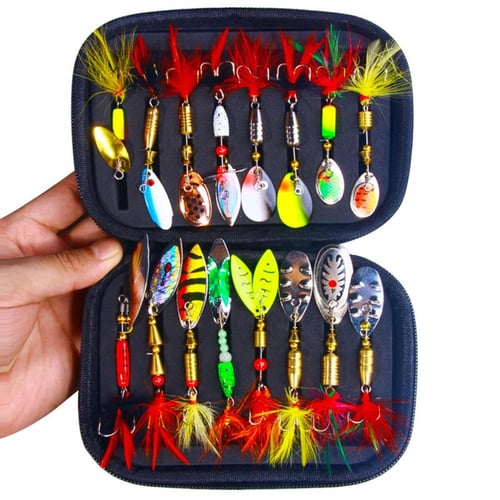 16PCS Spinner Lures Metal Bait Fishing Lure Spinnerbait Bass Trout Salmon  Hard Metal Spinner Baits - buy 16PCS Spinner Lures Metal Bait Fishing Lure  Spinnerbait Bass Trout Salmon Hard Metal Spinner Baits