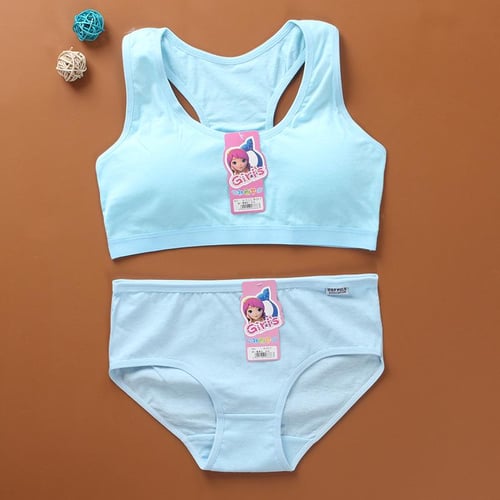 Teenagers Girls Lingerie Cotton Underwear Sets Kids Young Girls