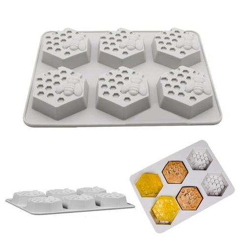 Honeycomb Silicone Mold 3d Lace Pad Reusable Cake Mold Polymer Cay Mold  Baking Cake Mold Resin Soap Sugar Craft Cake Decoration