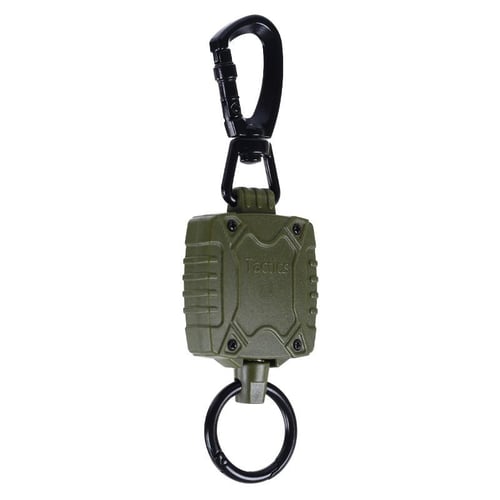 Portable Fishing Reel Keychain Key Ring With Retractable Steel Wire Belt  Clip Lock Buckle
