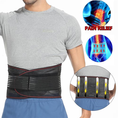 Cheap Pain Relief Waistband Lower Back Support Belt Adjustable Waist Trainer  Trimmer Double Closure Lumbar Support Brace