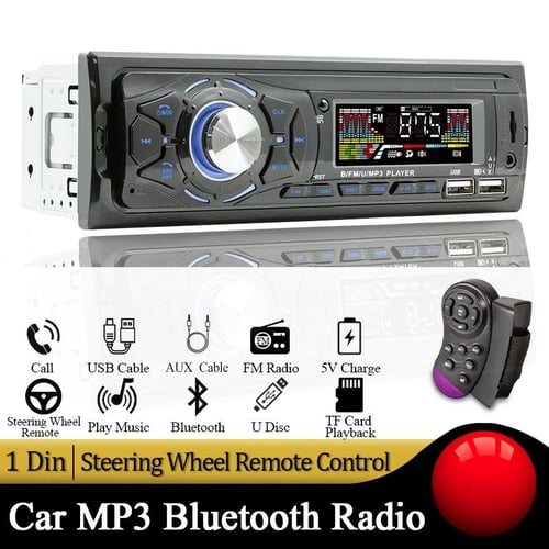 12V Car Radio 1 Din Kit Stereo Audio MP3 Player Support USB TF Bluetooth  DAB FM 