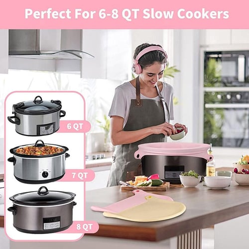 Slow Cooker Divider Liner fit 6-8 QT, Silicone Crock Pot Liners