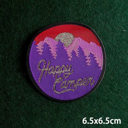 Happy Camper Embroidered Sticker Patch