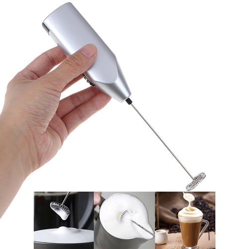 1pc Handheld Battery-operated Mini Mixer & Milk Frother With Stainless  Steel Whisk Head, Suitable For Whisking Egg , Frothing Milk And Beating  Cream In Home Kitchen