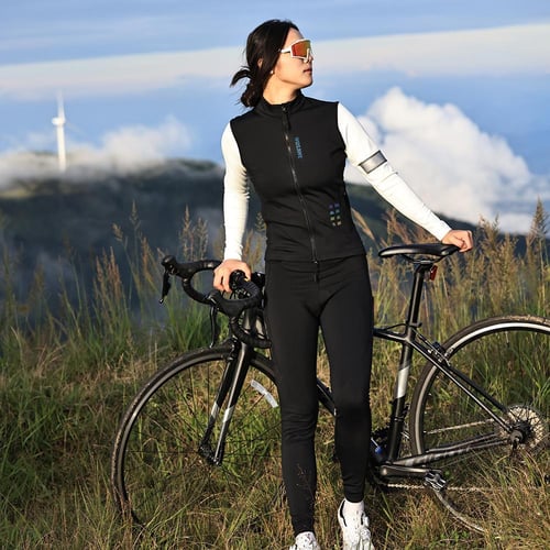 WOSAWE Winter Women's Cycling Sets Thermal Fleece Bicycle Bib Long