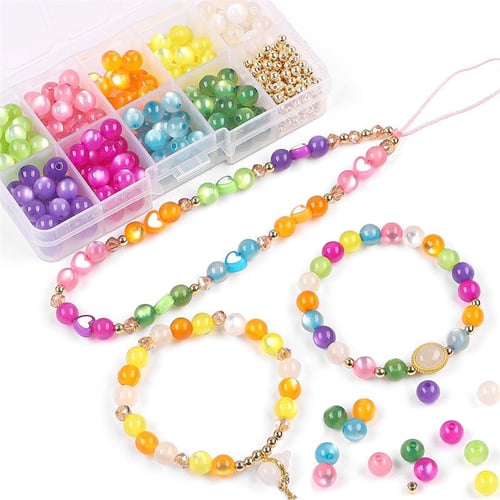 4mm Glass Bicone Beads Kits Jewelry Beads Loose Spacer beads Fit Jewelry  Making DIY Bracelet Necklace