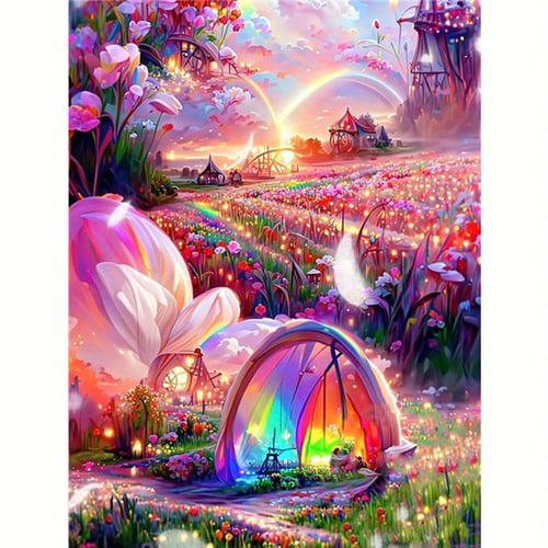 DIY 5D Diamond Painting Fantasy Flower Scenery Embroidery Mosaic