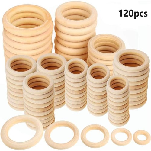 120pcs 5 Sizes Natural Wood Rings Unfinished Smooth Wood Circles For Ring  Pendant Connectors Jewelry Making - buy 120pcs 5 Sizes Natural Wood Rings  Unfinished Smooth Wood Circles For Ring Pendant Connectors