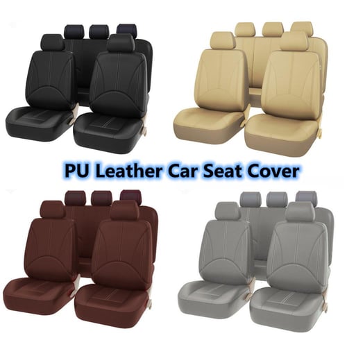 Universal Car Seat Cover Protector PU Leather Front & Rear Seat Back  Cushion Pad Mat Backrest for Auto Interior Truck SUV - buy Universal Car  Seat Cover Protector PU Leather Front 