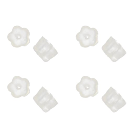 Earring Safety Backs for Fish Hook Earrings Small, Clear Rubber Safety  Earring Backs (Package of 500)