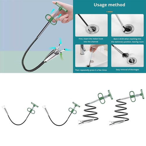 60\90\160\200cm Kitchen Sink Drain Unblocker Spring Pipe Cleaning