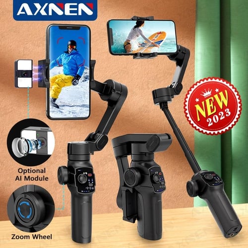 Zhiyun Smooth 5 Phone Gimbal, 3-Axis Handheld Smartphone Stabilizer with  Grip Tripod, AI Face Tracking for iPhone Android Portable & Foldable