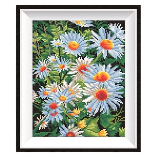 DIY Floral Diamond Painting Kits | Full Round 5D Diamonds | Flower Portrait  | Sunflower Daisy Butterfly Bird