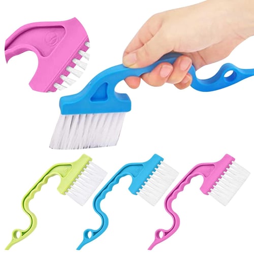 1pc Window & Glass Cleaning Brush, Crevice Cleaner Brush, With Track  Cleaning Brush For Window Rails And Corners