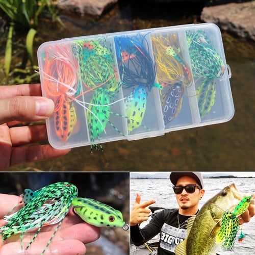 Cheap Fishing Lures Mix Size 1 Pcs Topwater Frog Lure 3D Eyes