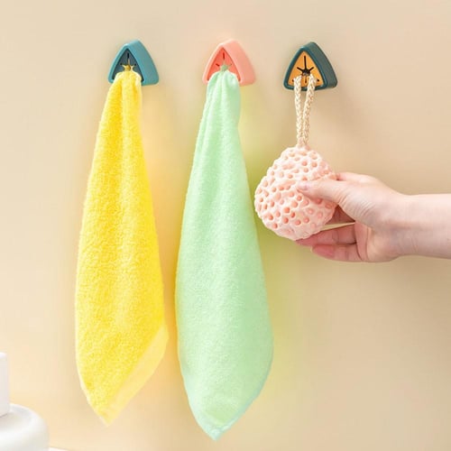 1pc Kitchen Towel And Dishcloth Hanger, Adhesive Disposable Dish