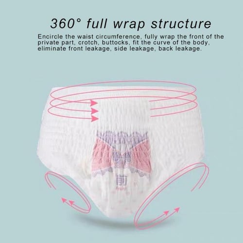 3pcs/Bag Night Use Sanitary Pads Briefs Disposable Menstrual
