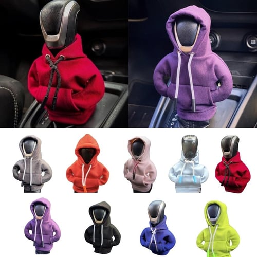 Hooded Button Sweater Shift Lever Knob Hoodie Sweatshirt Car Interior
