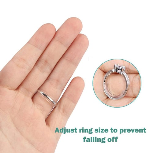 12pcs Different Size Silicone Invisible Ring Sizer Adjuster Ring Adjuster  For Loose Ring For Wide Ring Jewelry Adjuster