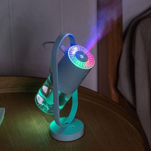 Portable Mini Humidifier, 360 degree Rotating Night Light,200ml