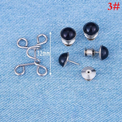 Nail Free Detachable Jeans Waist Fixed Adjustment Metal Style Nail