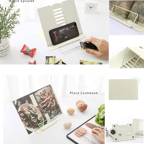 Adjustable Desk Book Stand Cookbook Holder Portable Bookrest Non