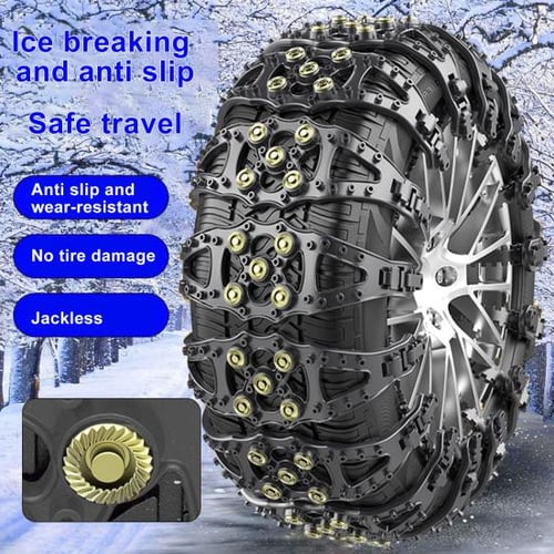 8pcs Car Anti-skid Chain SUV General Purpose Snow Mud Tires Universal  Non-slip Thickened Widened