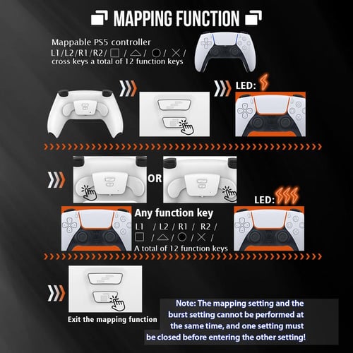 DATA FROG Back Button Attachment For PS5 Controller Mapping Burst  Redesigned Back Shell RISE Remap Kit For PS5 Accessorie - buy DATA FROG  Back Button Attachment For PS5 Controller Mapping Burst Redesigned