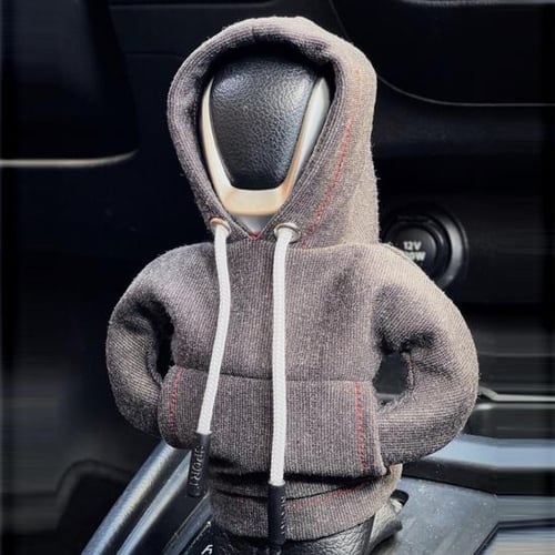 Car Gear Shift Cover Gearshift Hoodie Drawstring Decor Solid Color