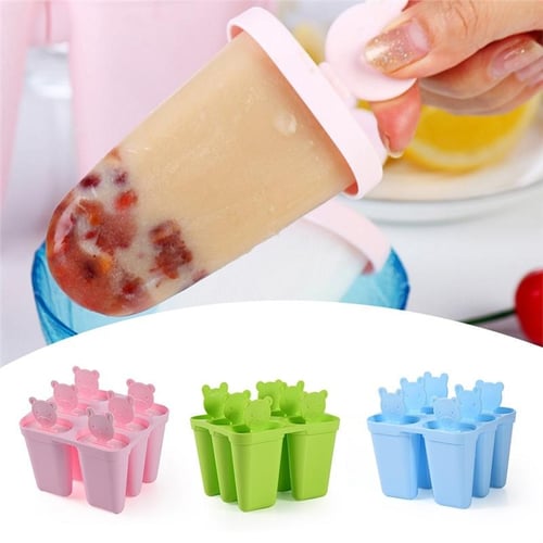 Ice Pop Molds BPA Free 12 Popsicle Molds Tray Food Grade Silicone Frozen Ice  Cream Maker 2PCS Blue&green 