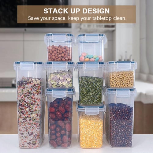 2.8L 4Pcs Food Containers Kitchen Jars Storage Organization Cereal  Dispenser for Storing Pasta Kitchen Storage