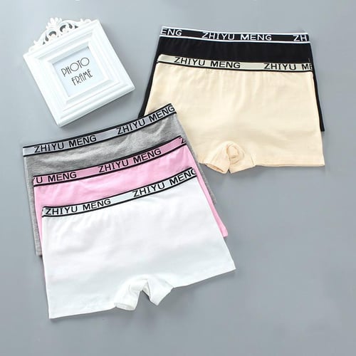 4-Pack Cotton Spandex Sports Briefs for Teenage Girls, 8-14 Years