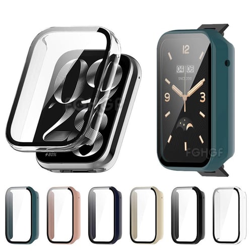 Tempered Glass+PC Case for xiaomi Mi Band 8 Screen Protector Cover Shell  Bumper