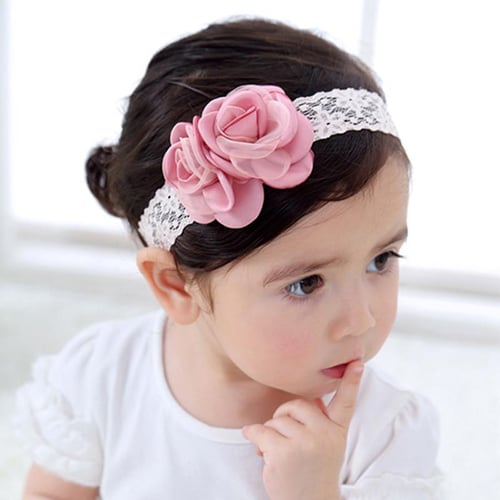 Cheap 3Pcs/Set Lace Flower Baby Girl Headband Socks Set Crown Bows Newborn  Hairband Headbands for Girls Turban Baby Hair Accessories