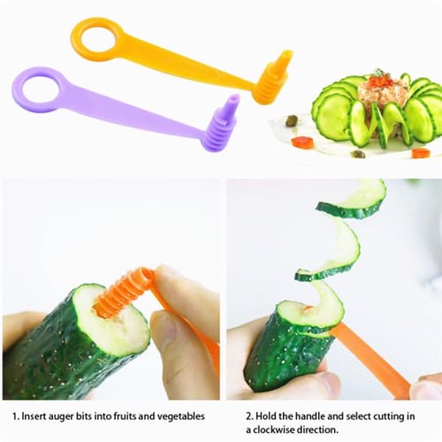 New Cucumber Slicer Creative Stainless Steel Fruit Vegetable Cutters  Kitchen Gadgets Cucumber Strawberry Divider Slicer Cutter