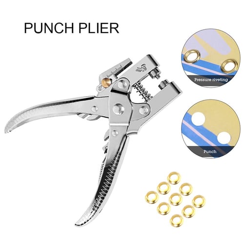 Eyelet Fabric Punch Pliers Leather Canvas Hole Puncher Tool 50 Brass  Eyelets