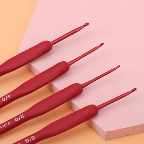 1PC 1.8-6.5mm With Silicone Handle Resin Knitting Needles Aluminum Red  Crochet Hook - buy 1PC 1.8-6.5mm With Silicone Handle Resin Knitting Needles  Aluminum Red Crochet Hook: prices, reviews
