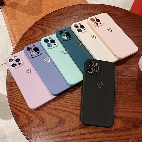 Shockproof Cute Heart TPU Case Cover For iPhone 15 14 13 12 11 Pro