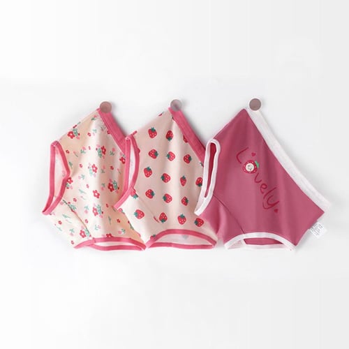 2Pcs/Lot 3-9 Y Soft Cute Cartoon Girls Underwear Cotton Panties