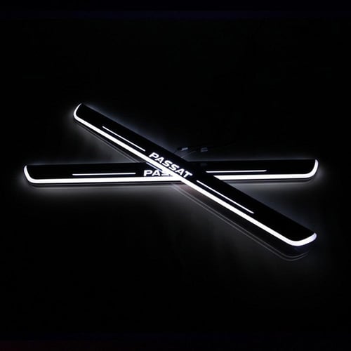 Acrylic Moving LED Welcome Pedal Car Scuff Plate Pedal Door Sill