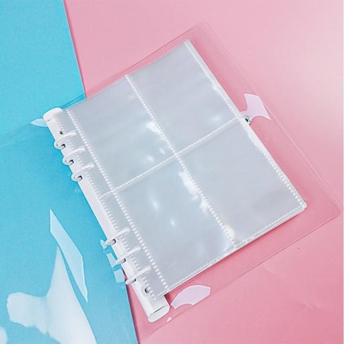 10pcs Standard Clear Plastic Photo Album Transparent A5 Binder Refill  Sleeves