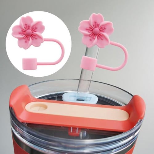 Straw Cover, Flower Shaped Straw Cover , Cute Silicone Straw Cover