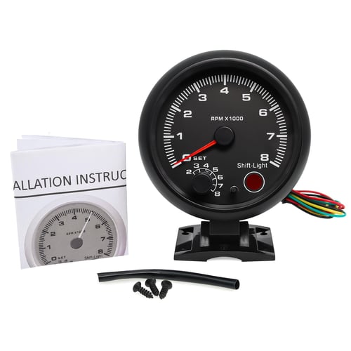 Tachometer Gauge 3.75 Auto Tachometers With Shift Light 0-8000 RPM For  4/6/8 Cylinder 12V - buy Tachometer Gauge 3.75 Auto Tachometers With Shift Light  0-8000 RPM For 4/6/8 Cylinder 12V: prices, reviews