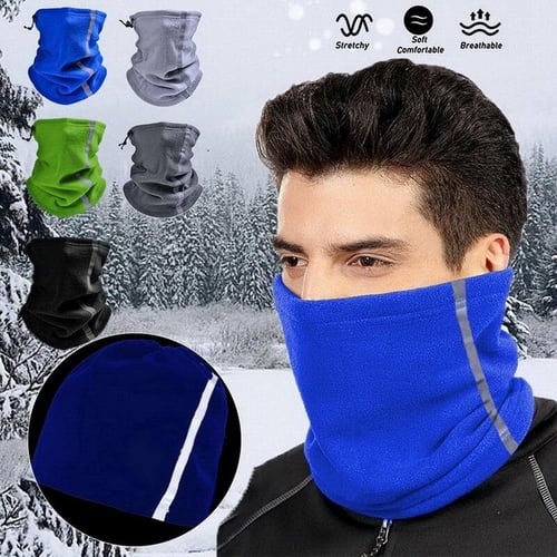 Winter Windproof Scarves Fleece Tube Bandana Scarf Mask Soft Half