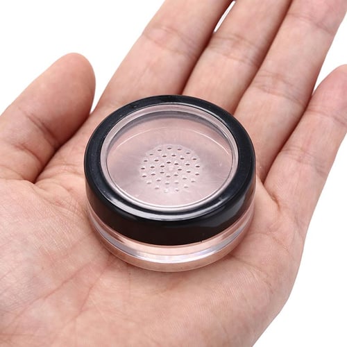 50g Plastic Empty Loose Powder Pot With Sieve Cosmetic Makeup Jar Container