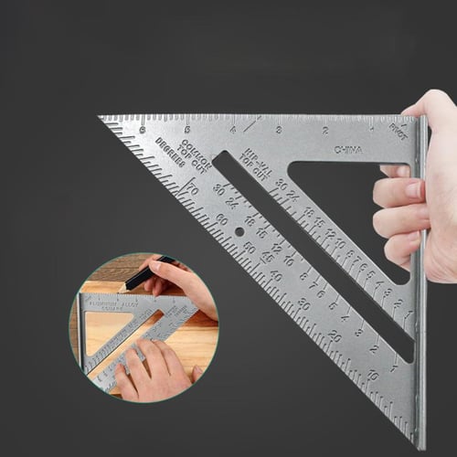 300mm 12 Inches Double Scale Aluminum Right Angle Ruler Squa in
