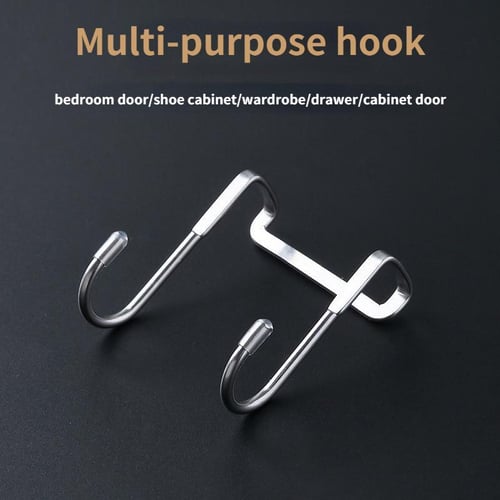 5Pcs Over The Door Cabinet Drawer Hooks Punch-free Installation Z