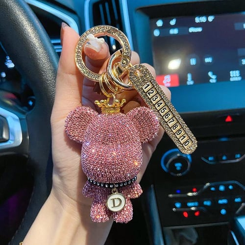 Cheap Cute PVC Colorful Bear Keychain Handmade DIY Tassels Gloomy Bear Car  Backpack Key Chain Pendant Jewelry Gifts For Women