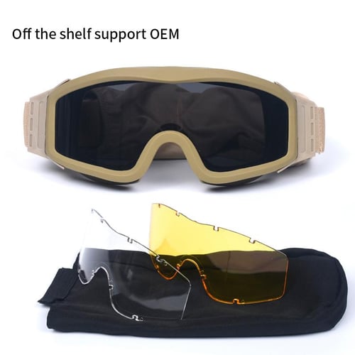 Windproof Sandproof Military Goggles Tactic Glasses Anti Impact Shooting  Eye Protection Sport Sunglasses For Men Women